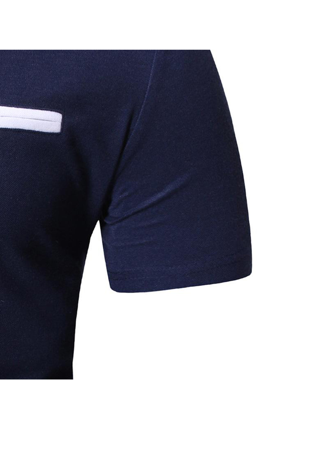 Brandon Pocket Contrast Color V-neck Short-sleeved T-shirt
