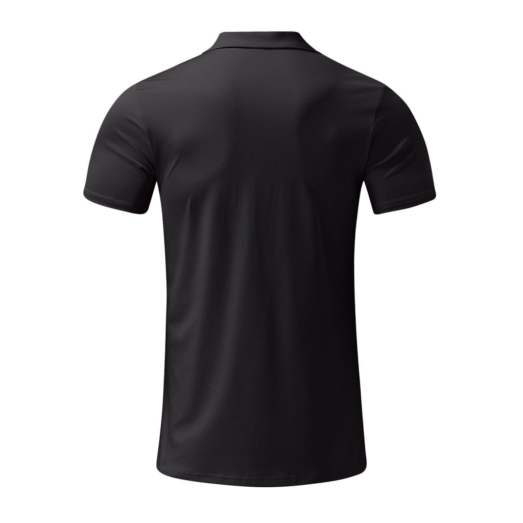 Men's Solid Color Short Sleeve Polo T-shirt