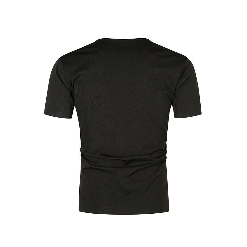 Men's Henley Shirt T shirt Solid Color