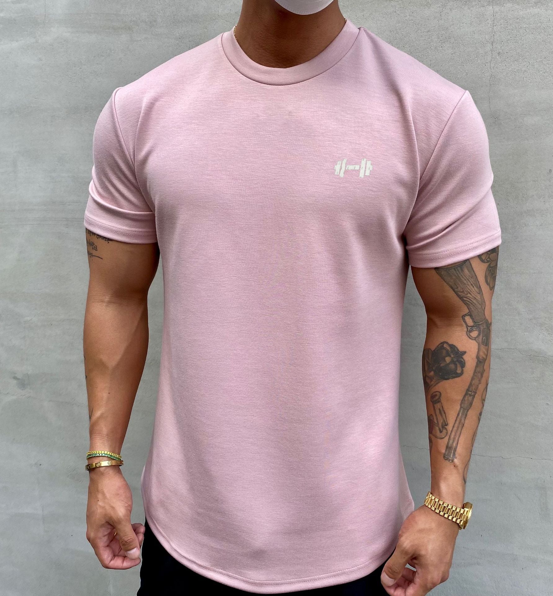 Men's Pure Cotton Muscle Fit Stretchy Sports T-Shirt
