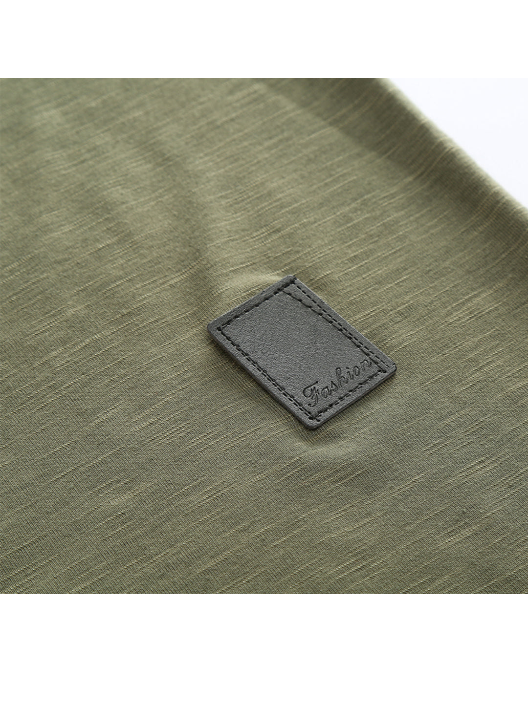 Men's Textured Solid Color High Quality Crew Neck T-shirt Soft Breathable