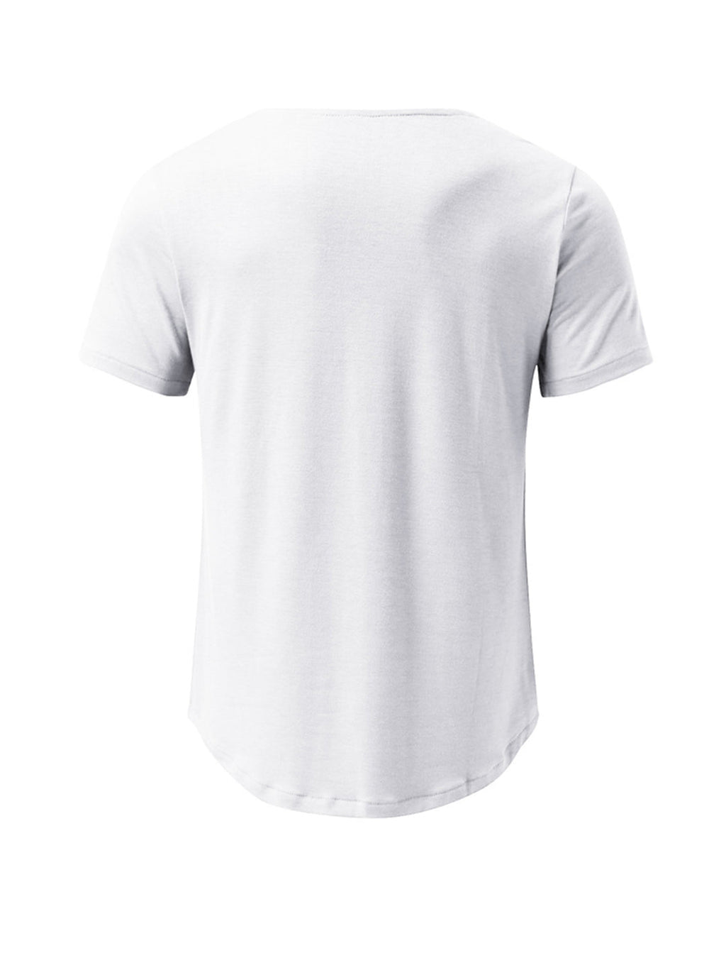 Earl Solid Color V Neck Casual Short Sleeve Shirt