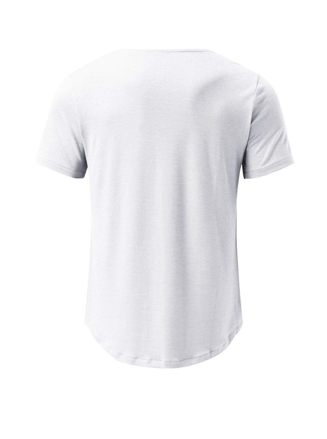 Earl Solid Color V Neck Casual Short Sleeve Shirt
