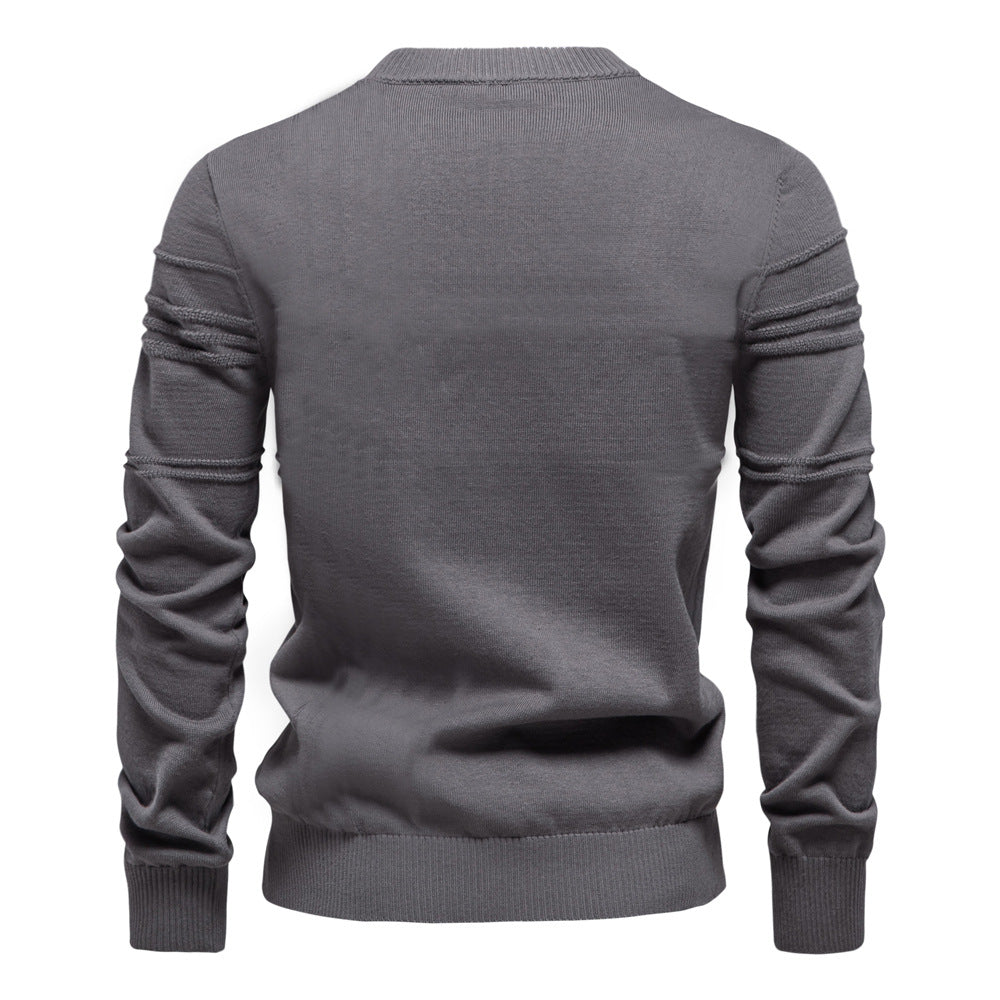 Men's Striped Crewneck Pullover Sweater