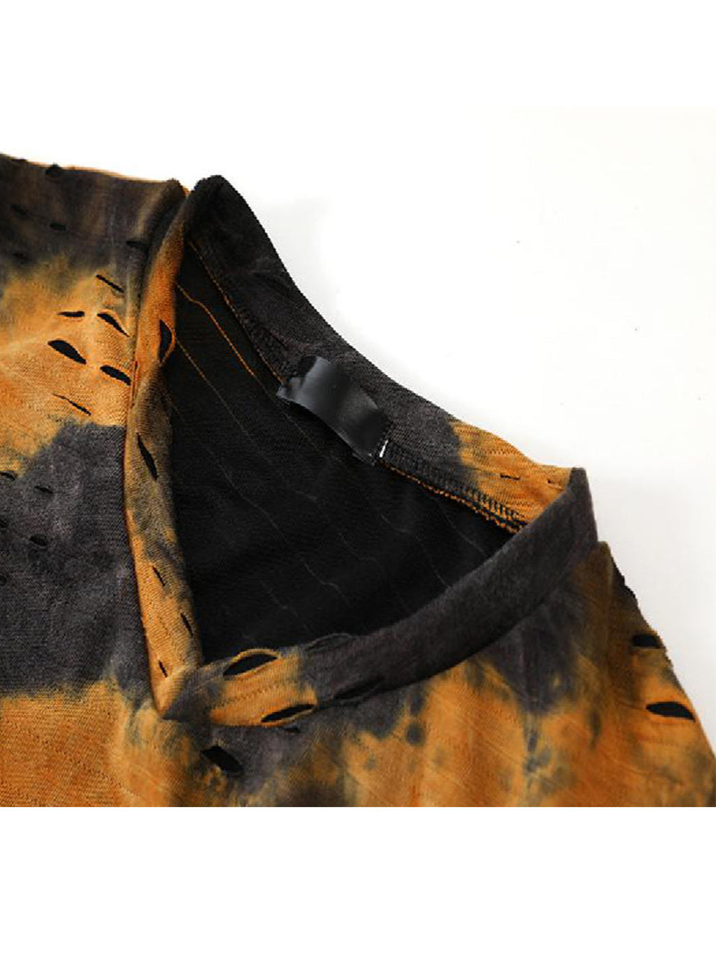 Tie-dye Ripped Short-sleeve T-shirt