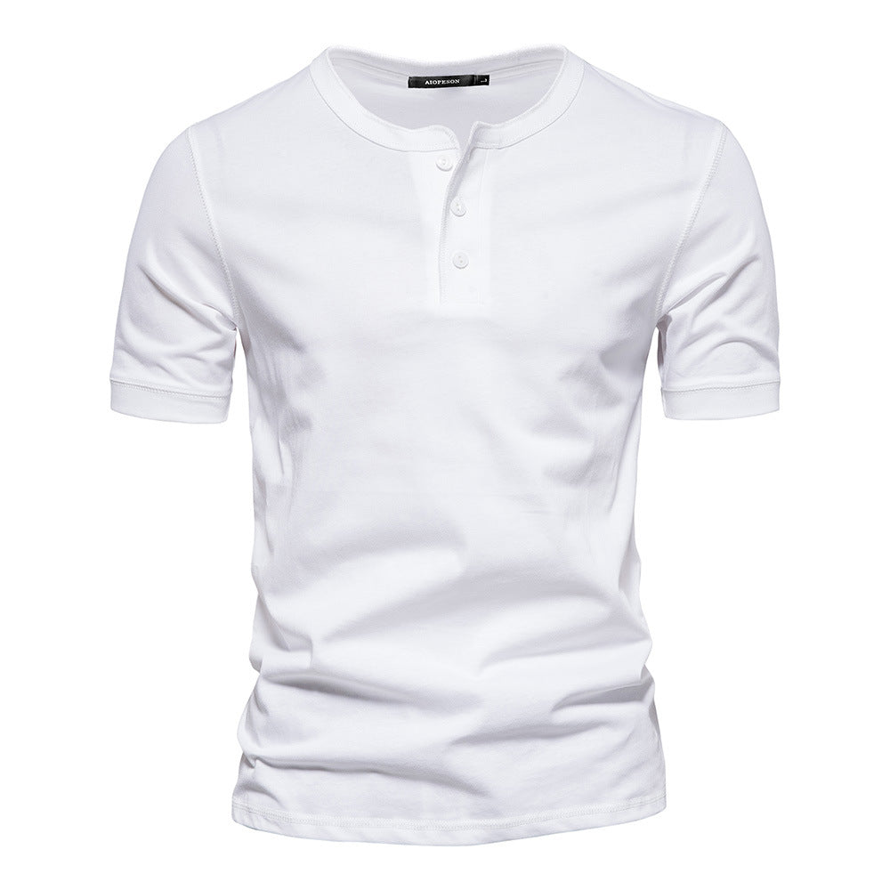 Men's Vintage Short Sleeve Henley T-Shirt