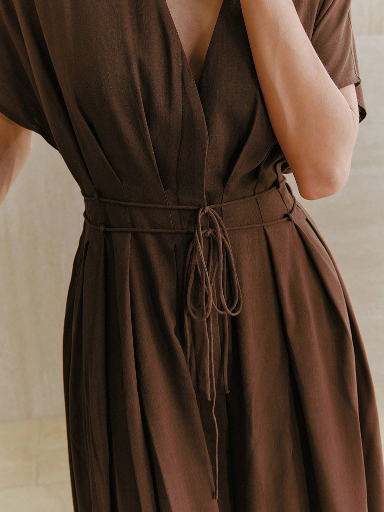 Women's New French Elegant Deep V-Neck  Dress
