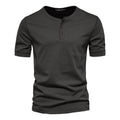 Men's Vintage Short Sleeve Henley T-Shirt