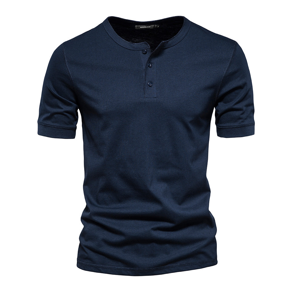 Men's Vintage Short Sleeve Henley T-Shirt