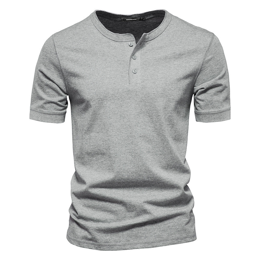 Men's Vintage Short Sleeve Henley T-Shirt