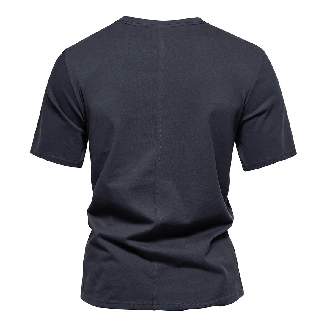 Men's Vintage Cotton Diamond Patchwork Short Sleeve T-Shirt
