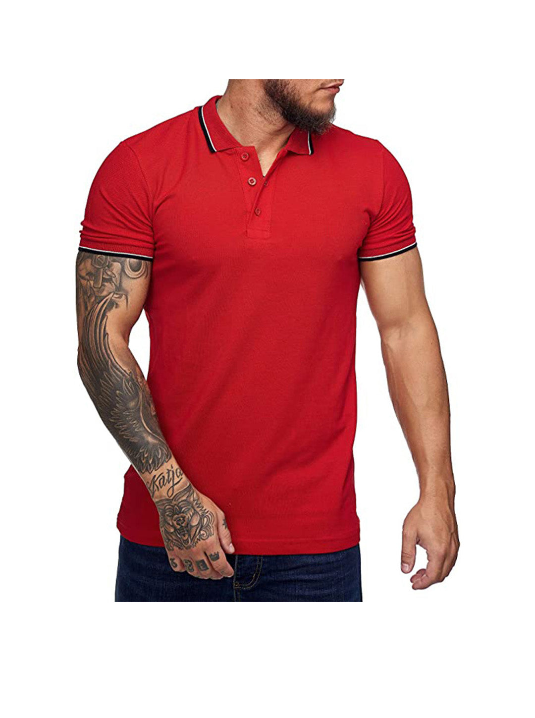 Harold Solid Color Short-sleeved Polo Shirt