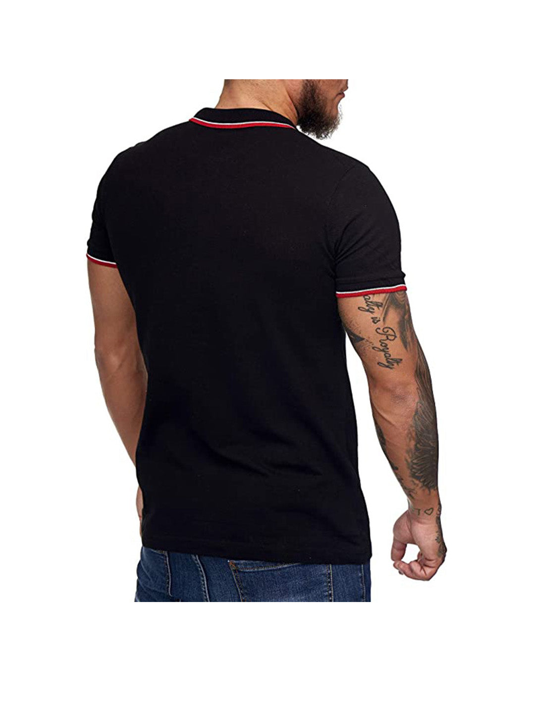 Harold Solid Color Short-sleeved Polo Shirt