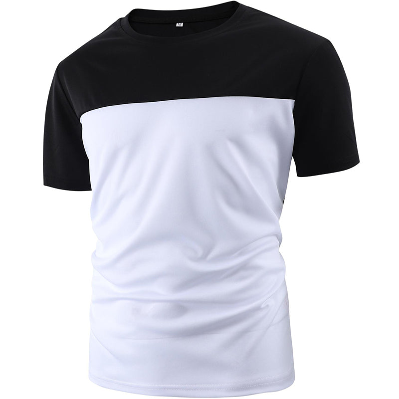 Men's Color Block Casual Short Sleeve T-shirt