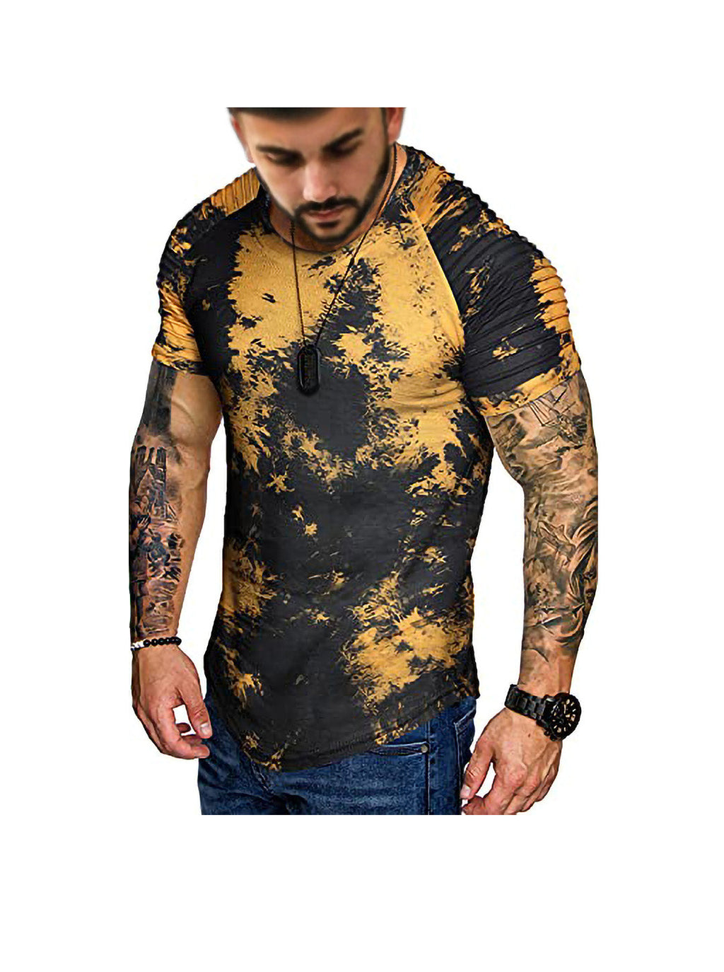 Terry Raglan Sleeves Tie Dye T-shirt