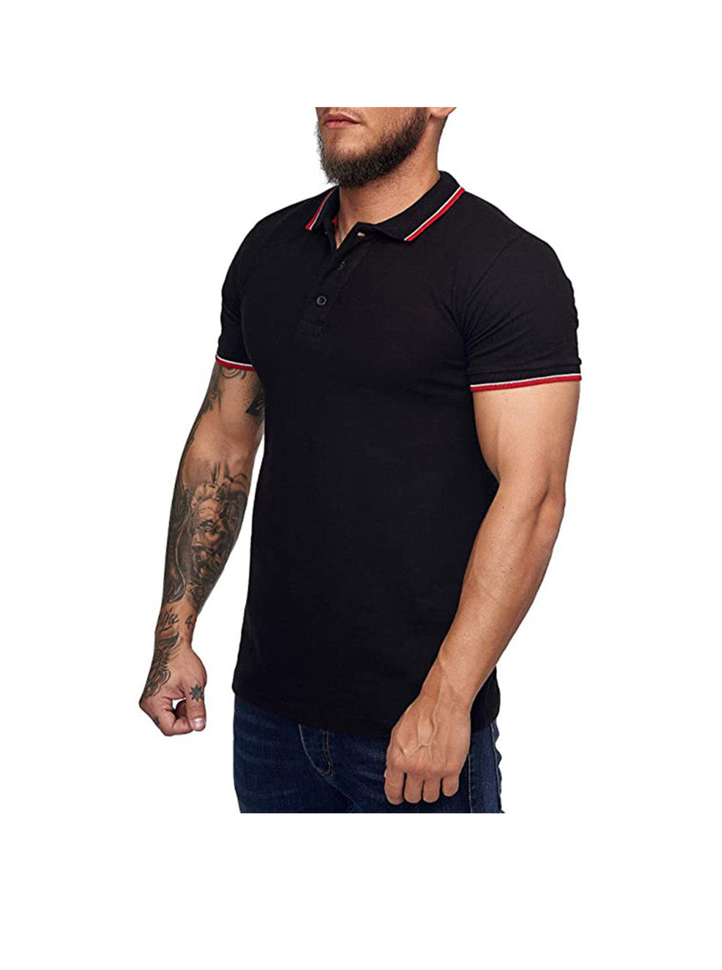Harold Solid Color Short-sleeved Polo Shirt