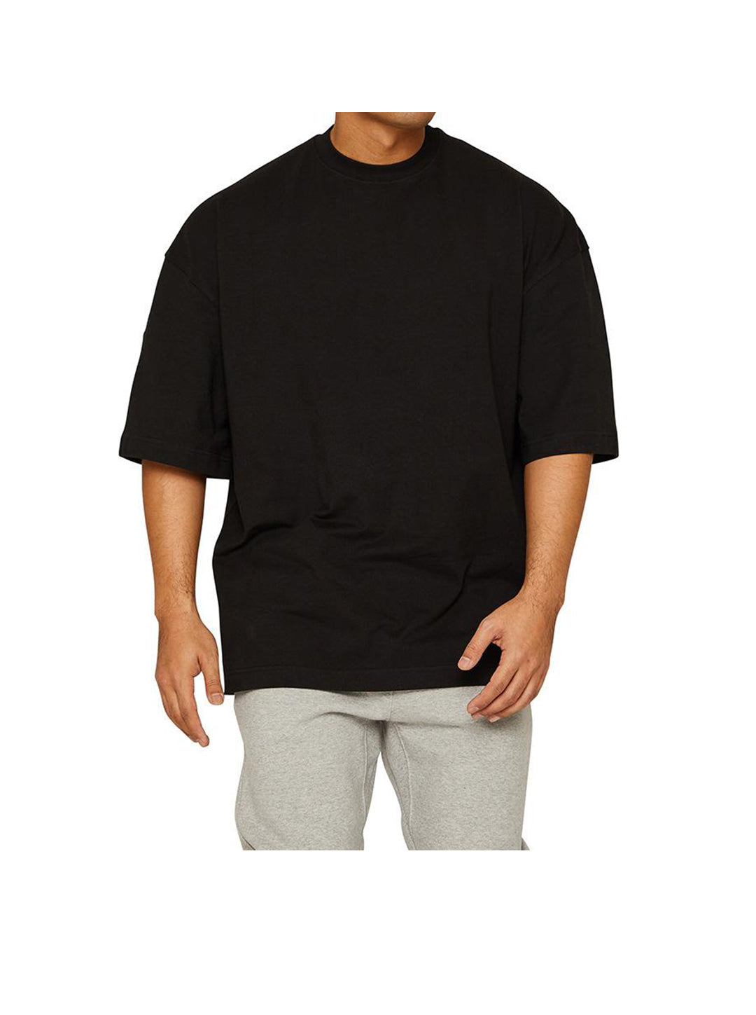 Rogers Solid Color Cotton Oversize Short-sleeved T-shirt