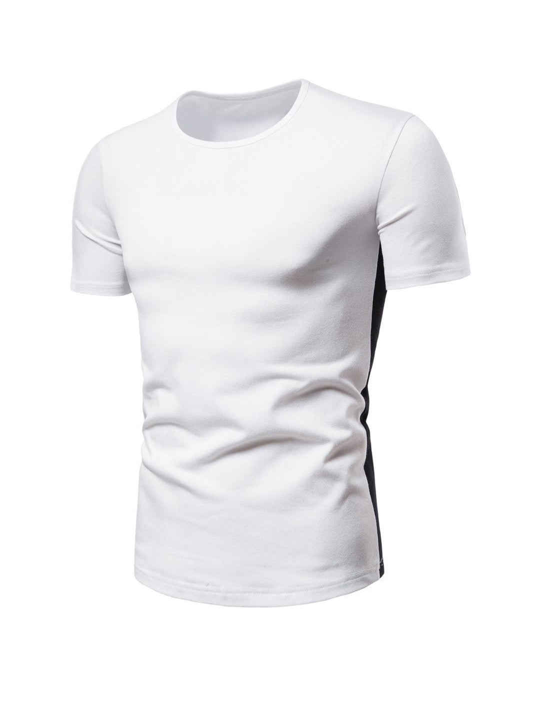 Buford Round Neck Patchwork Short-sleeved T-shirt