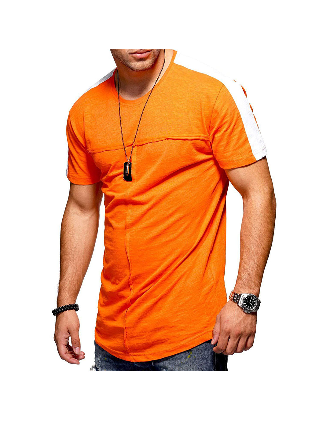 Zachary Patchwork Colorblock Short Sleeve T-Shirt