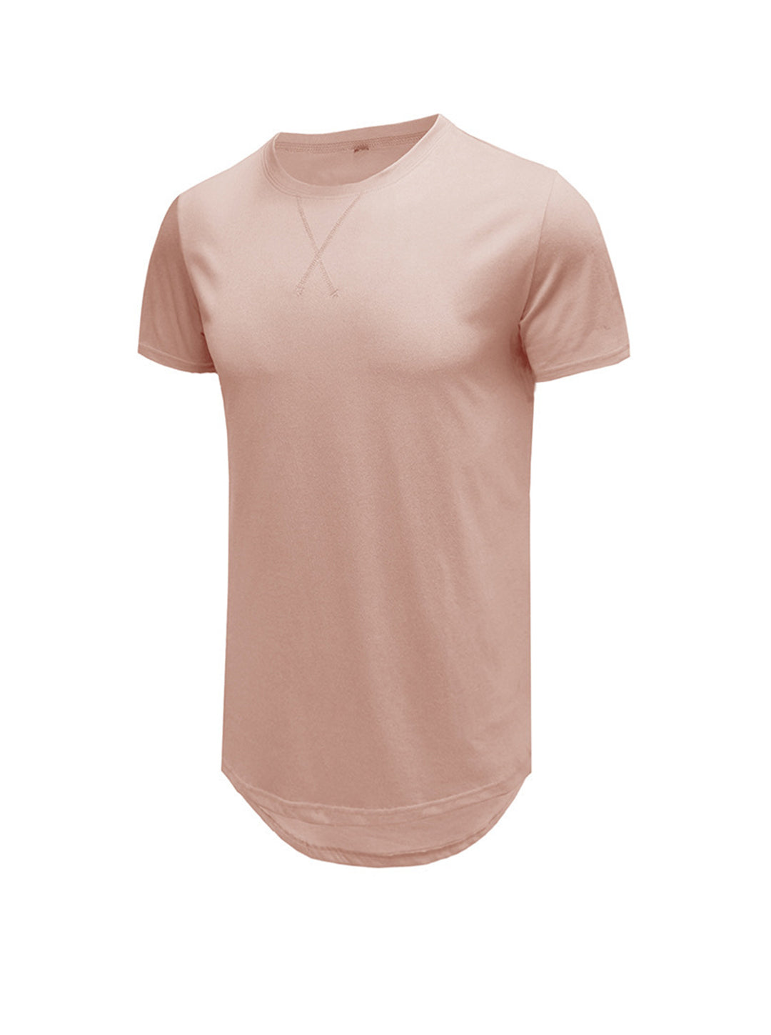 Justin Solid Color Crew Neck Casual T-shirt