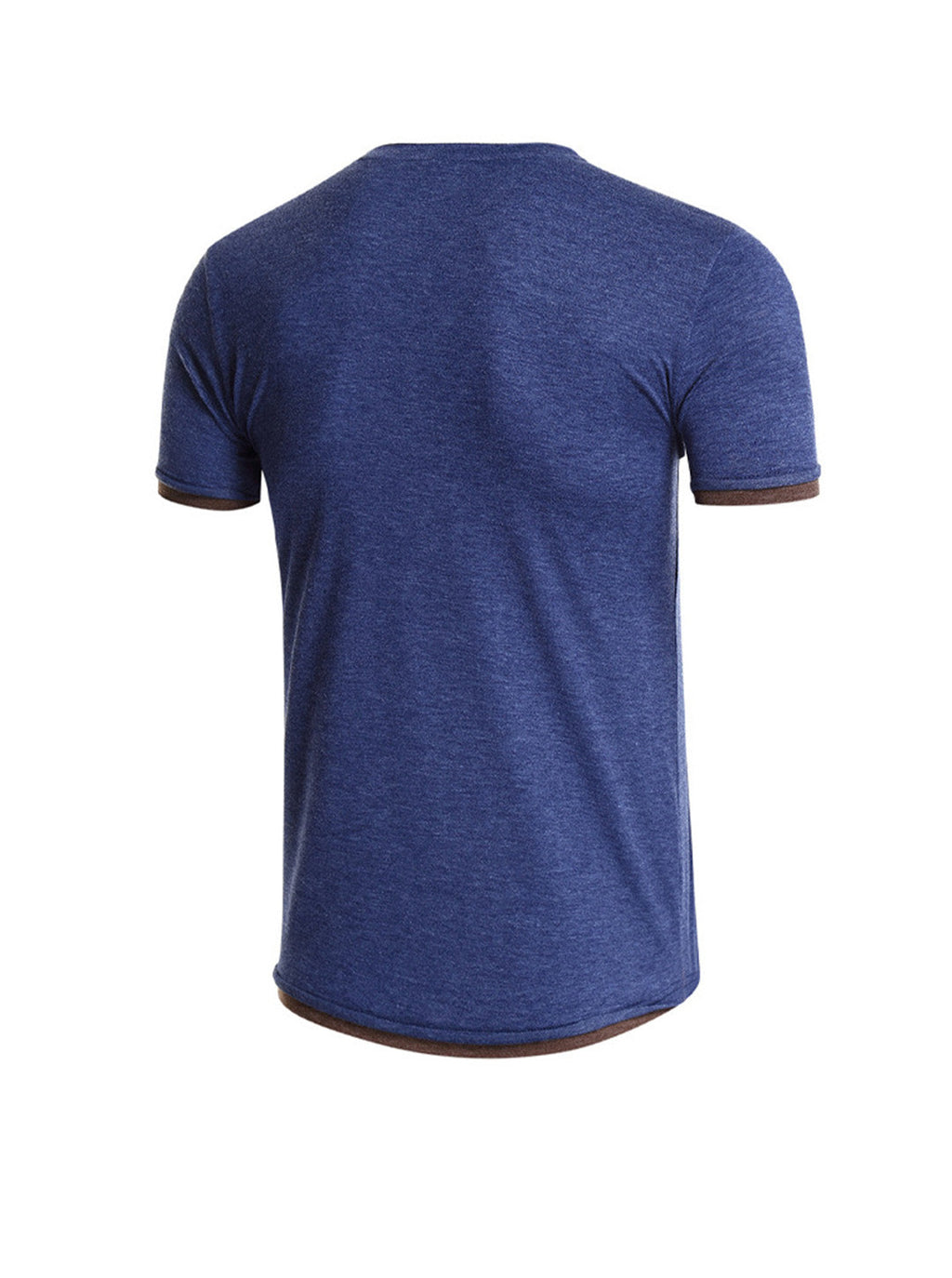 Robert Solid Color Henry Collar T-shirt