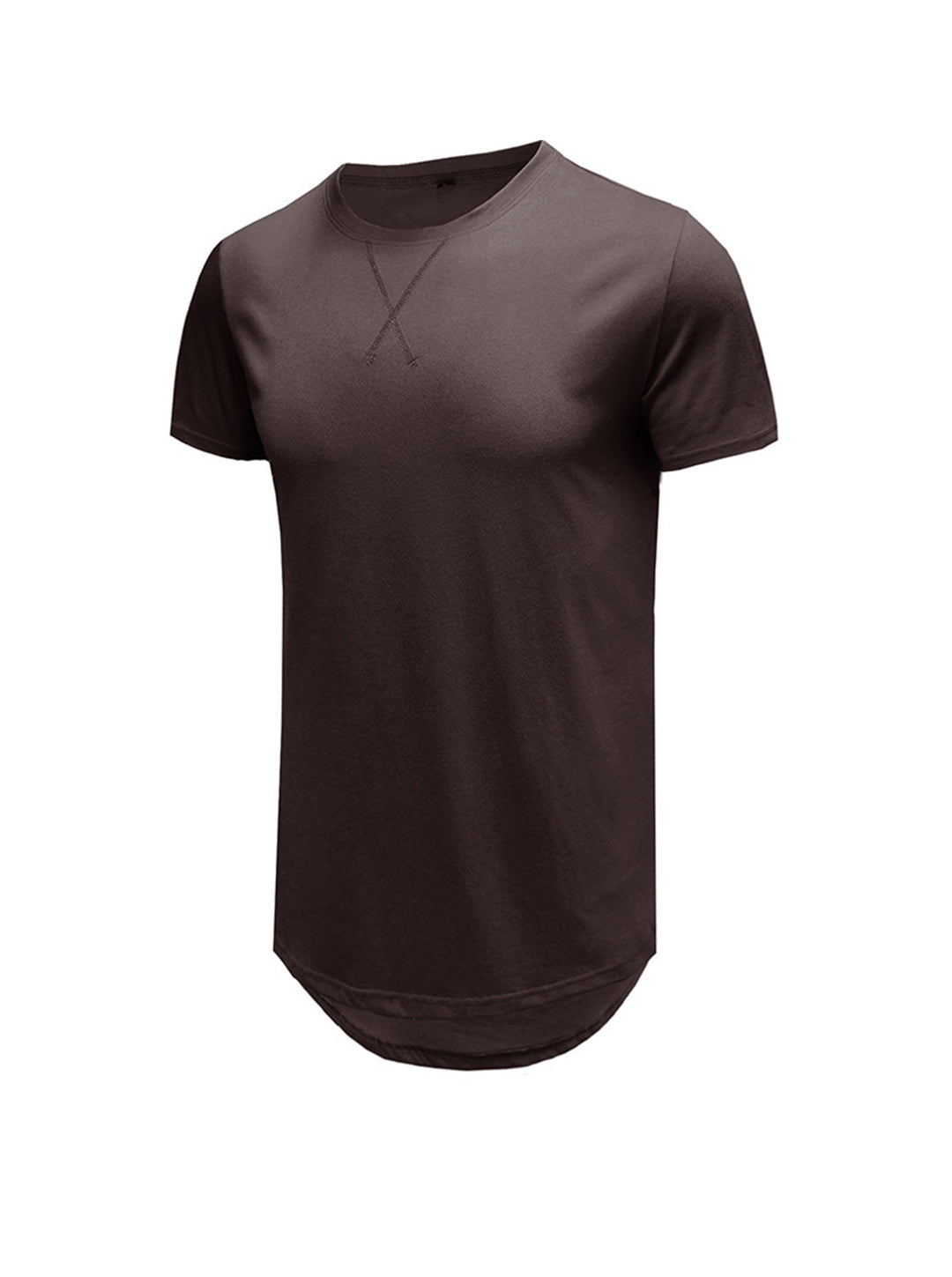 Justin Solid Color Crew Neck Casual T-shirt