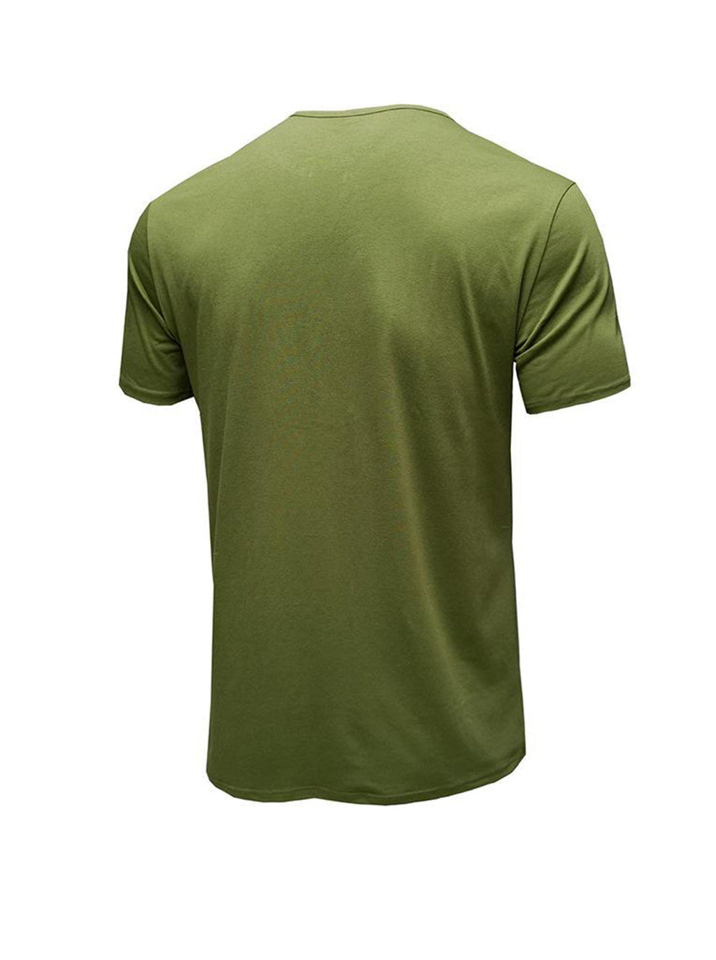 Moore Solid Color Henry Short-sleeved T-shirt