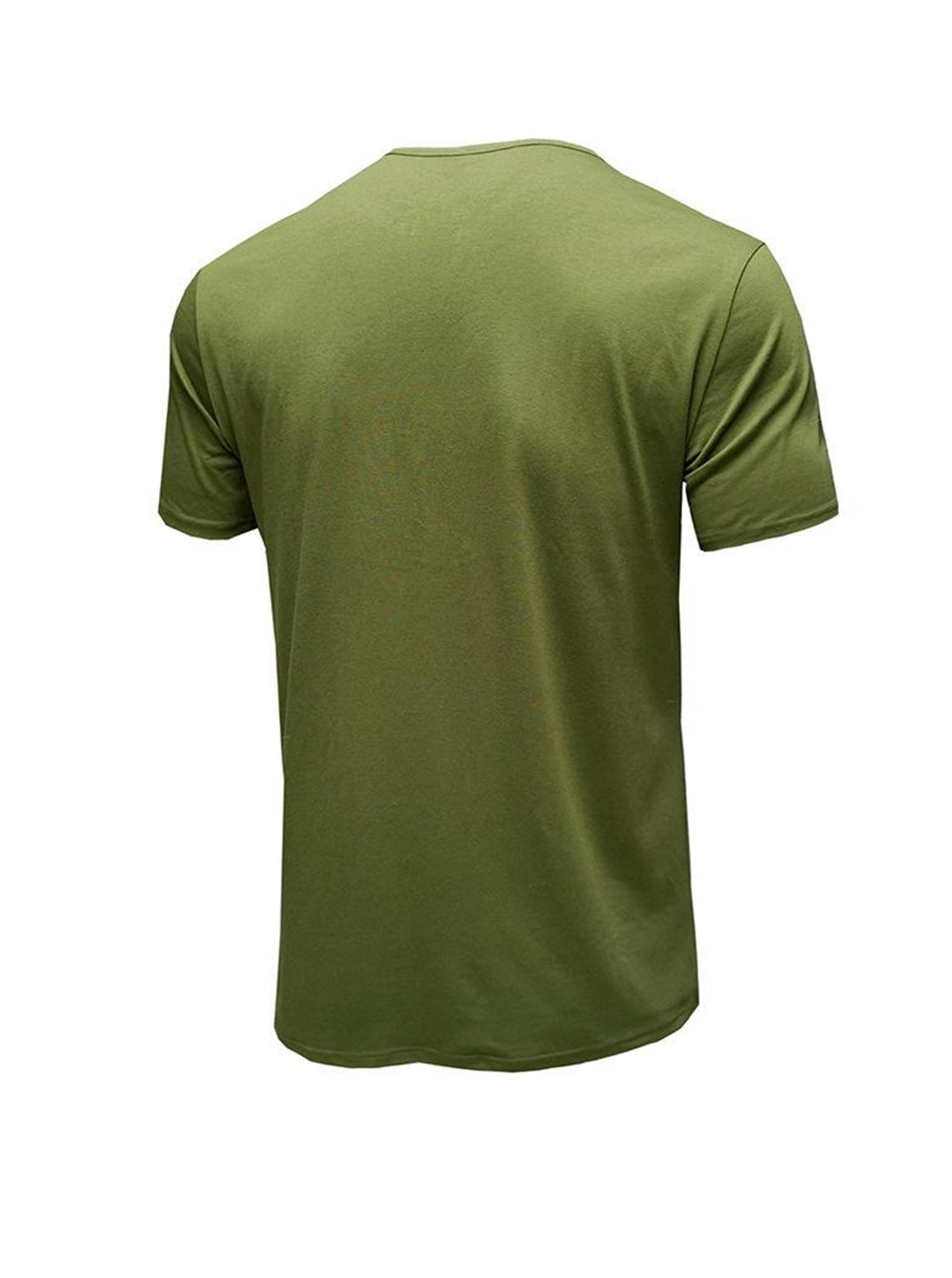 Moore Solid Color Henry Short-sleeved T-shirt