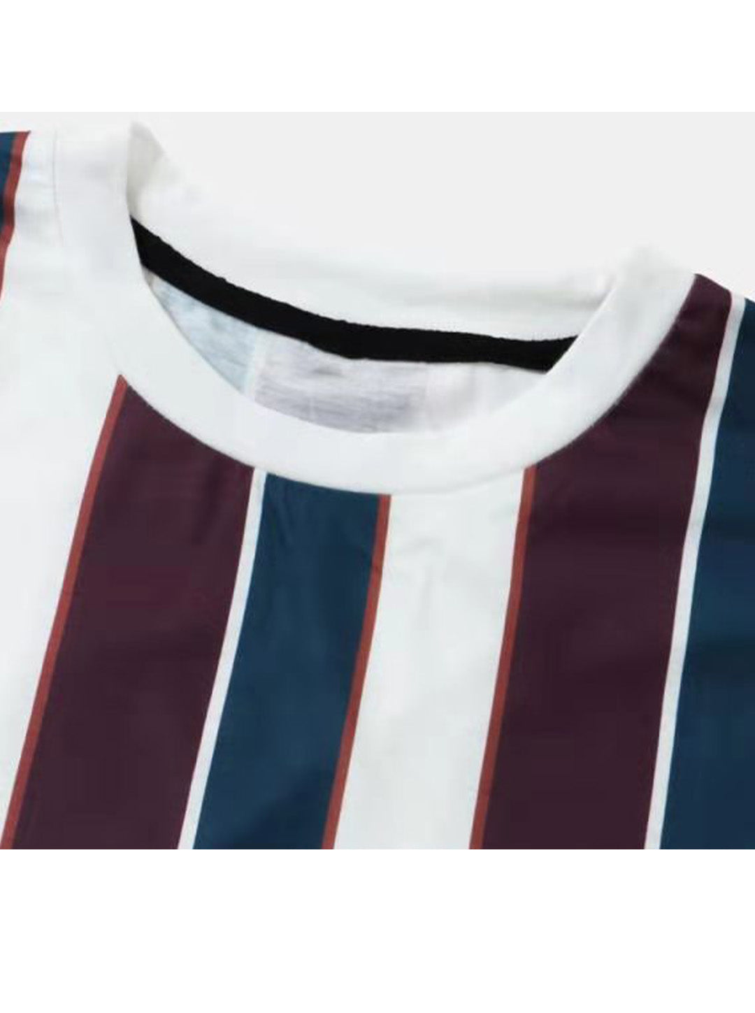Marvin Colorful Print Striped Short Sleeve T-Shirt