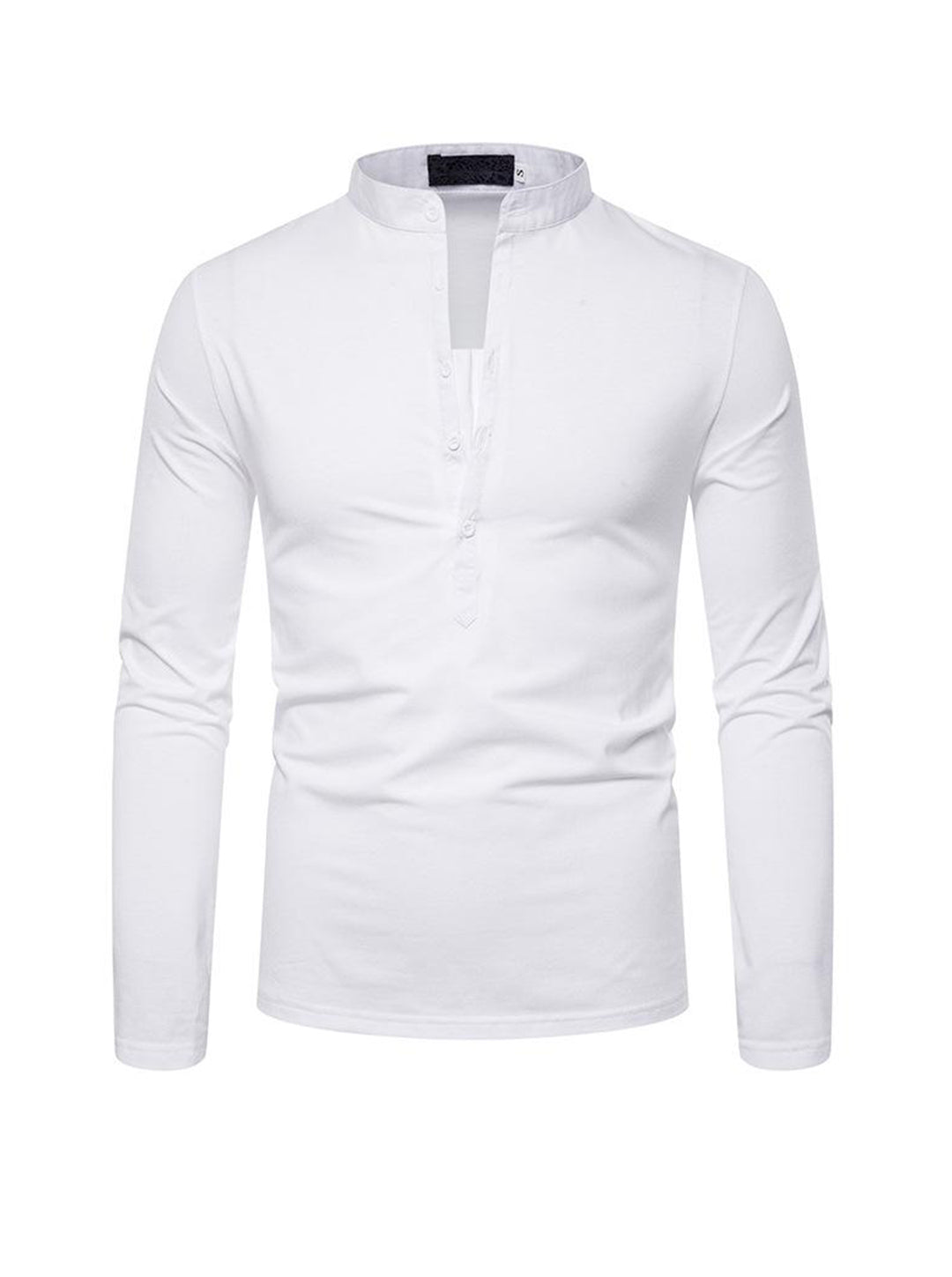 Jesus Solid Color Deep V-neck Long-sleeved T-shirt