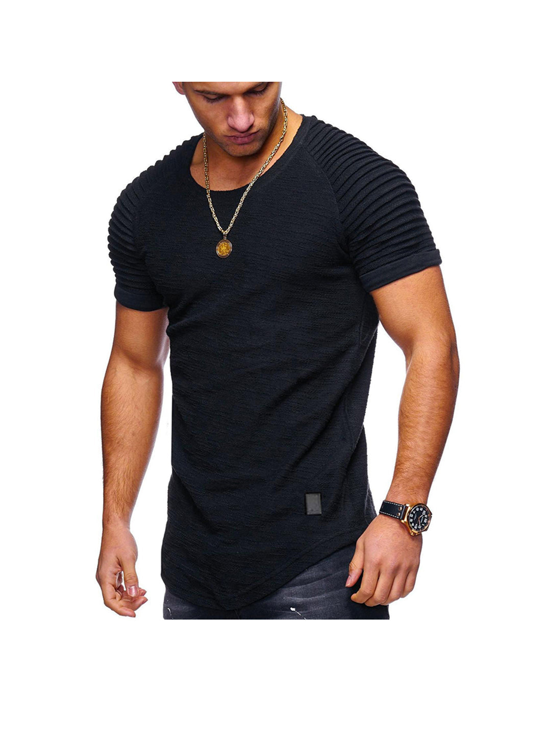 Zachary Solid Color Raglan Sleeves T-shirt