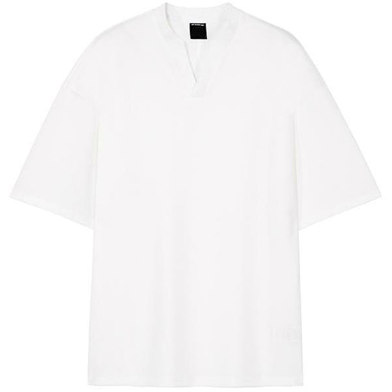 Dennis Solid Color V-neck Ice Silk Cotton Short-sleeved T-shirt