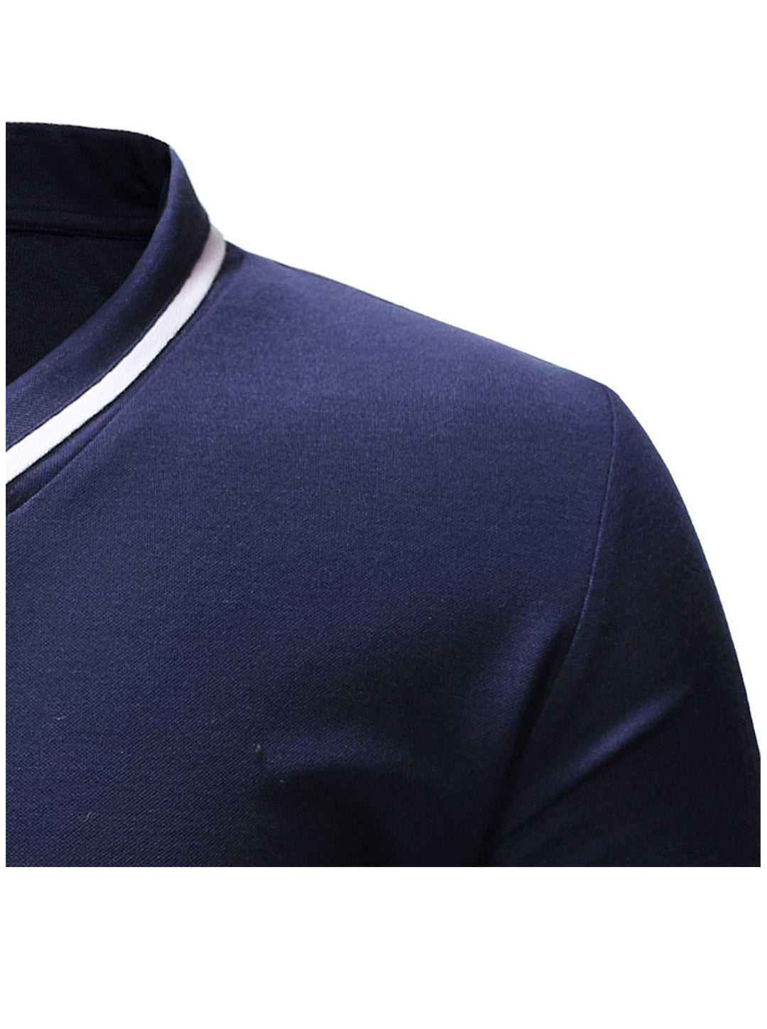 Kenney Solid Color V Neck Casual T-shirt