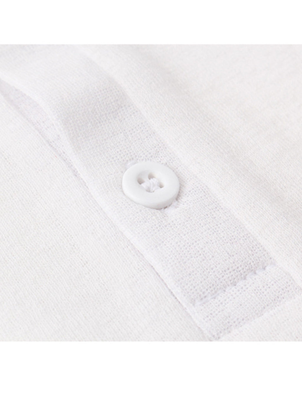 Solid Color Henley Short Sleeve T-shirt