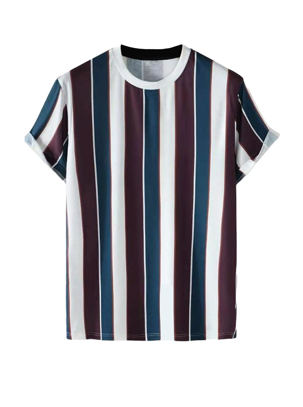 Marvin Colorful Print Striped Short Sleeve T-Shirt