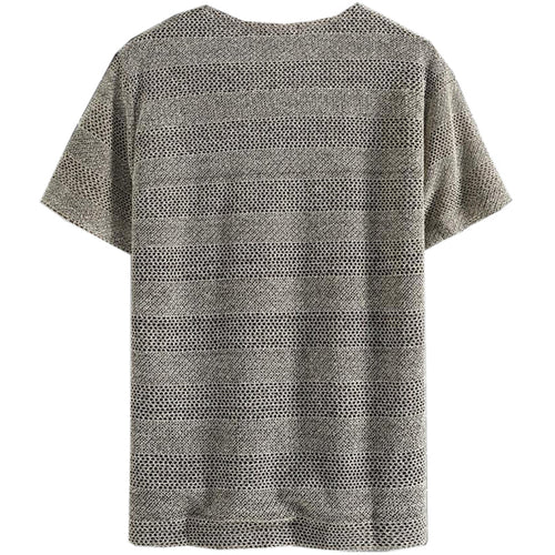 Dennis Open-knit Mesh V-neck Short-sleeve T-shirt