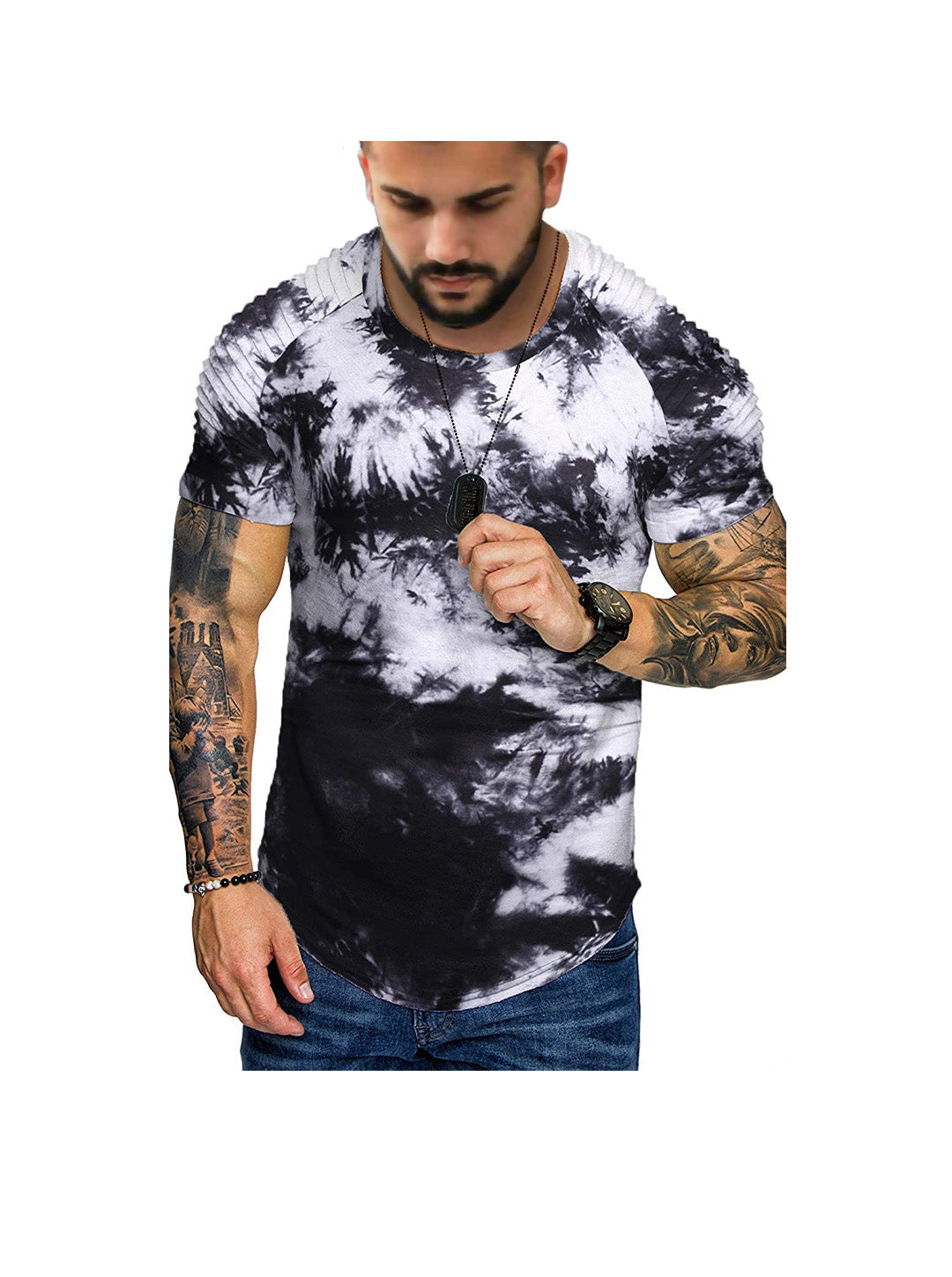 Terry Raglan Sleeves Tie Dye T-shirt