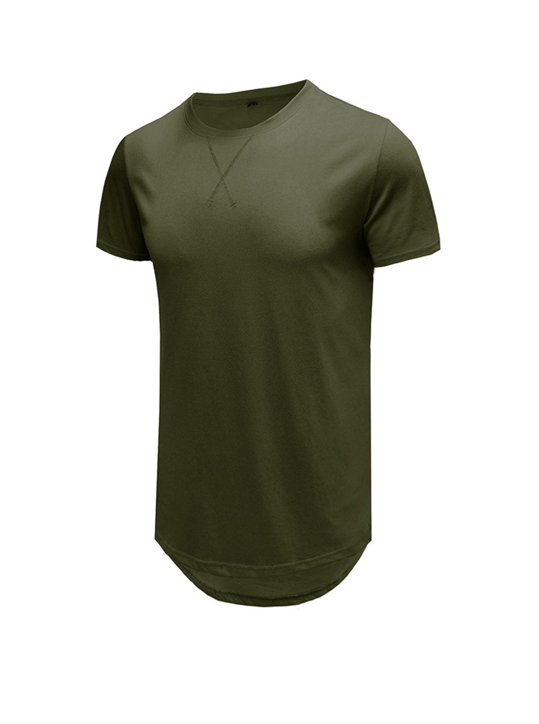 Justin Solid Color Crew Neck Casual T-shirt
