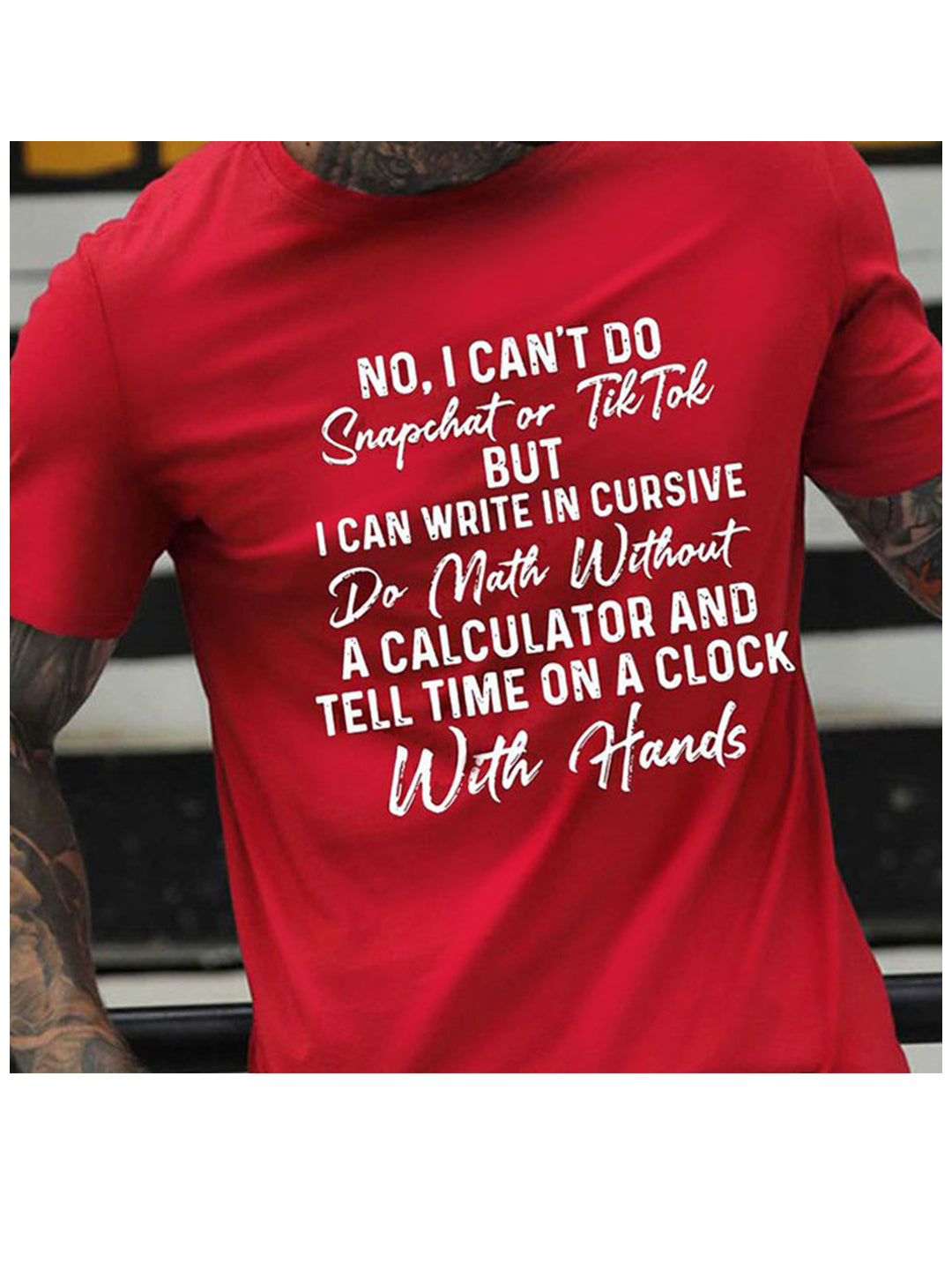 Men's Graphic Prints Letter Crew Neck Casual Short Sleeve T-shirt