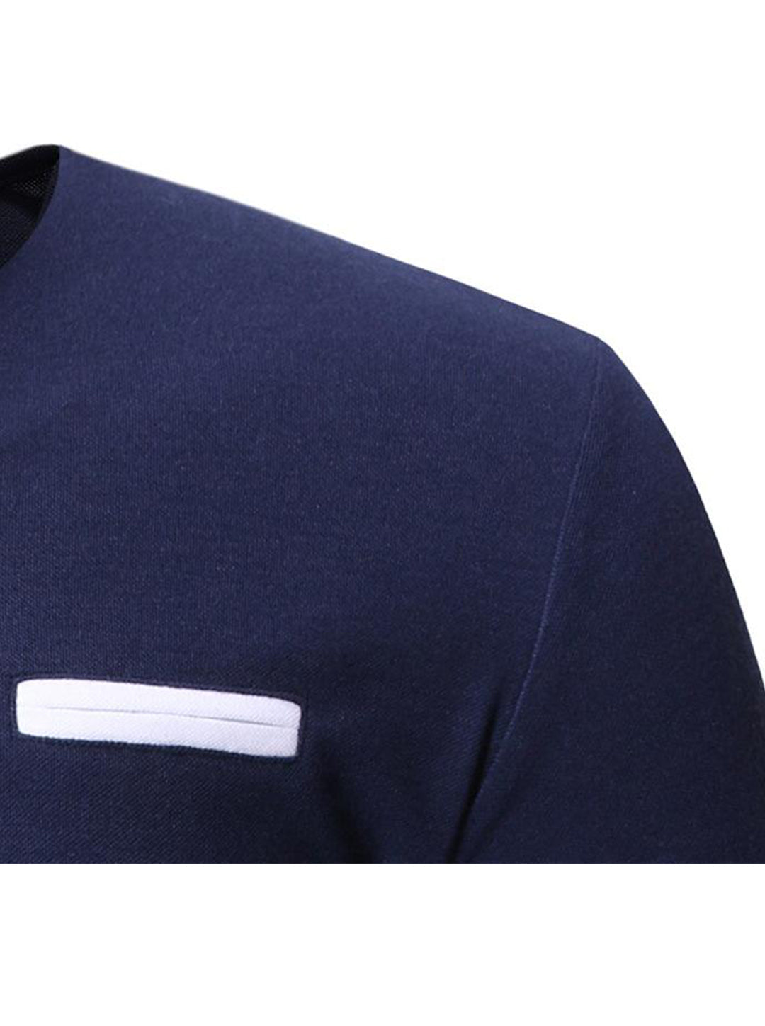 Brandon Pocket Contrast Color V-neck Short-sleeved T-shirt