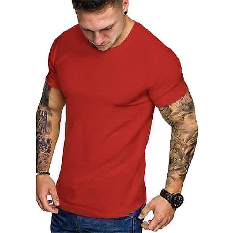 Men's 3 Pack Gym Workout Short Sleeve T Shirt