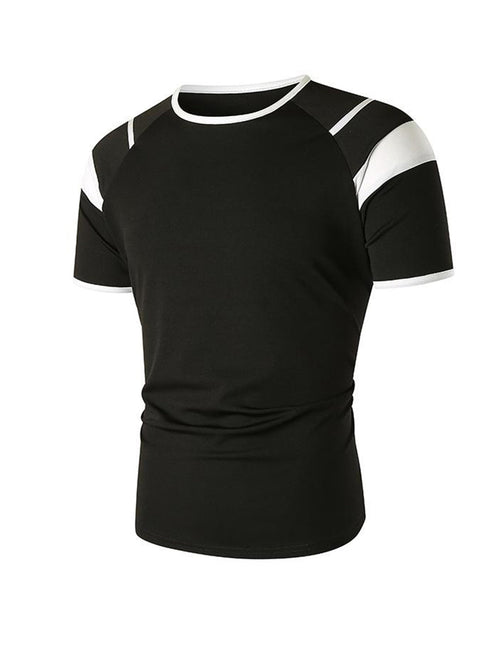 Daniel Contrast Color Round Neck Short-sleeved T-shirt