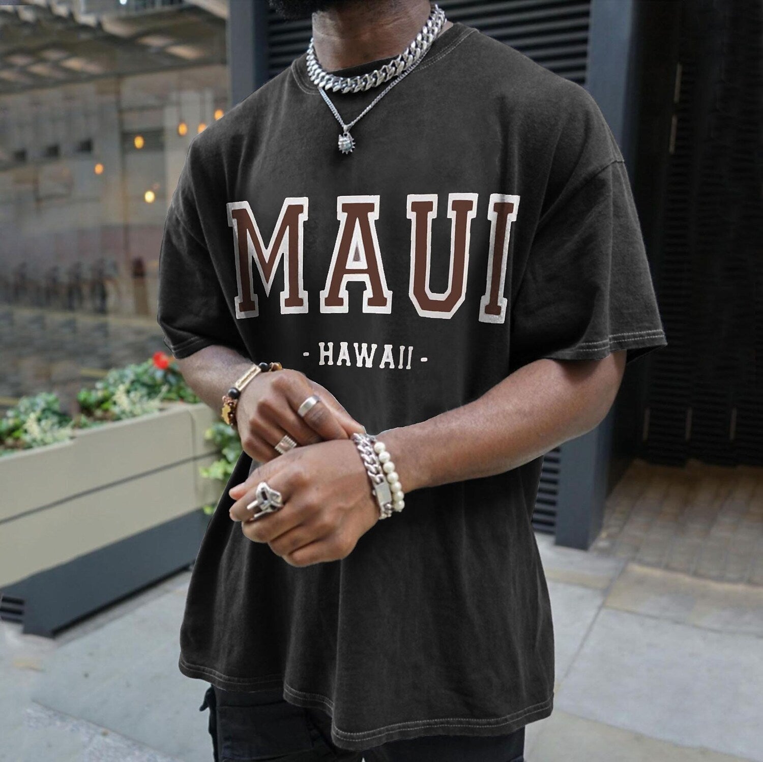 Men's Retro Oversized Short Sleeve T-shirt