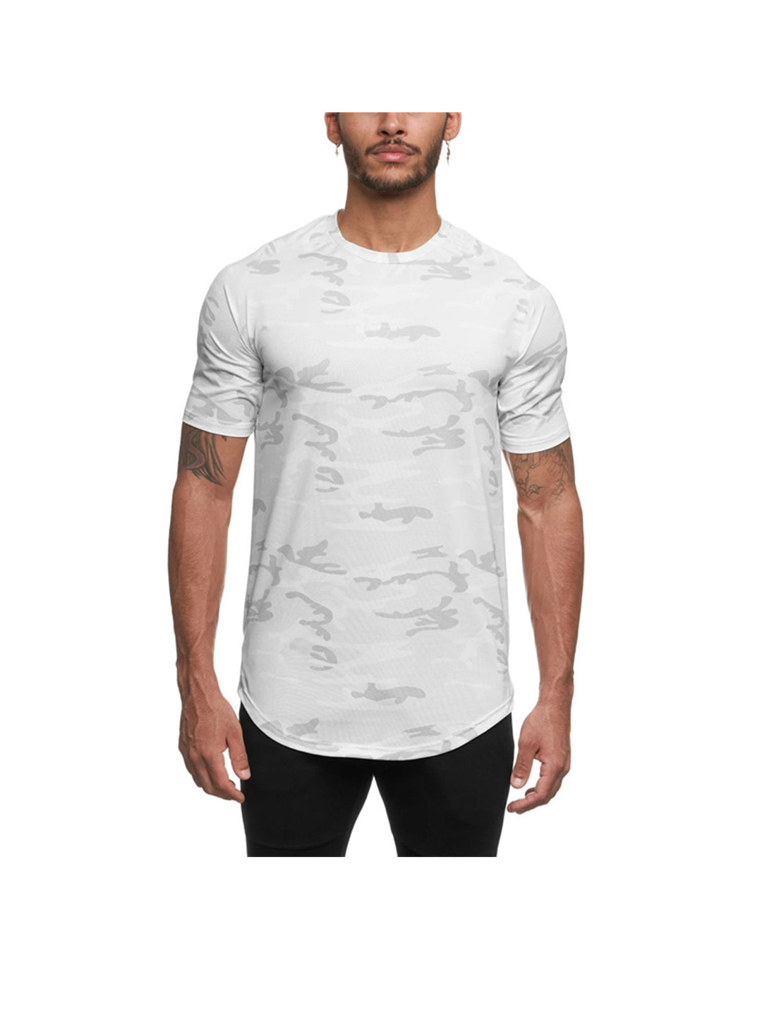 Miguel Solid Color Crew Neck T-shirt