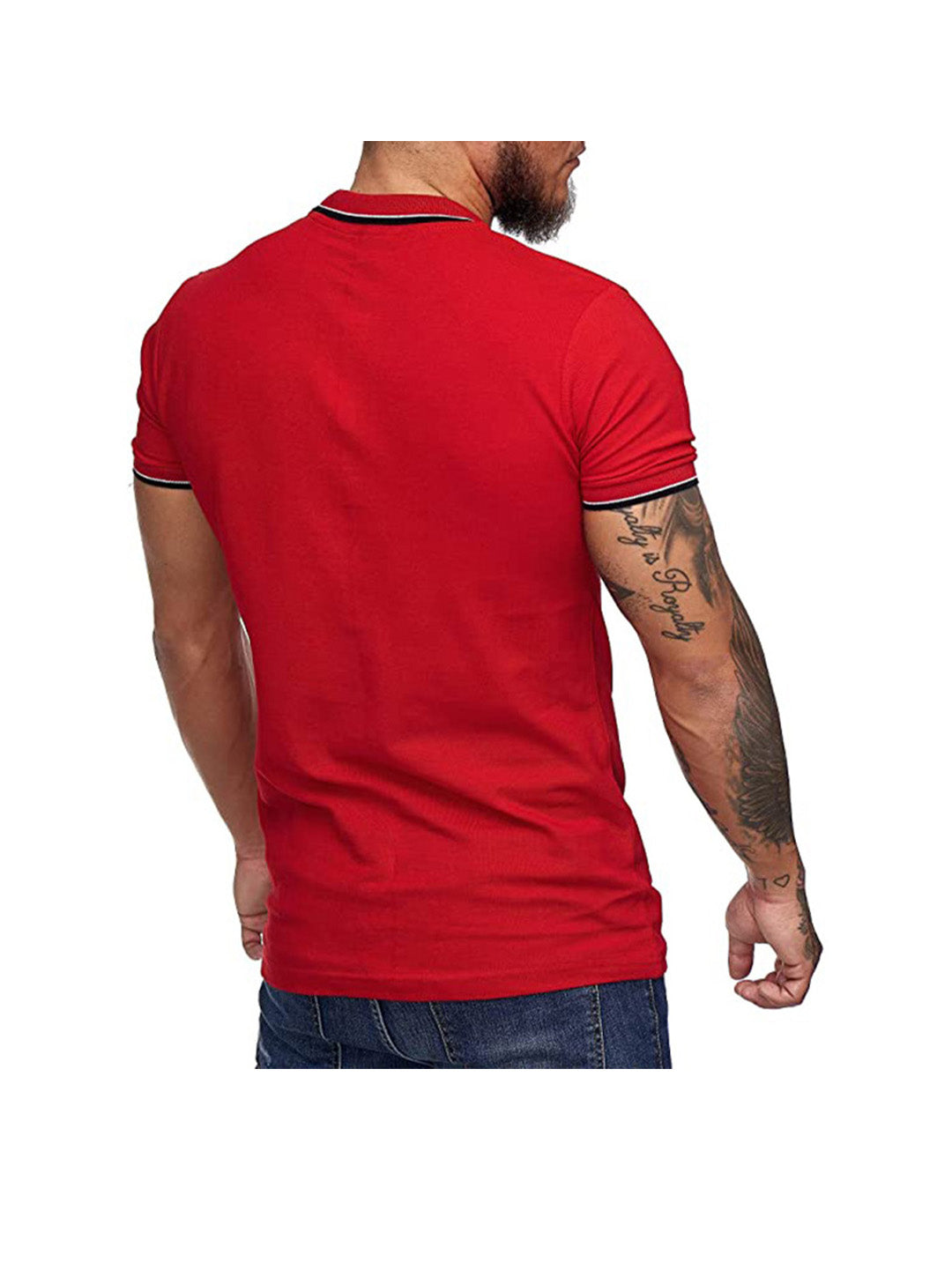 Harold Solid Color Short-sleeved Polo Shirt