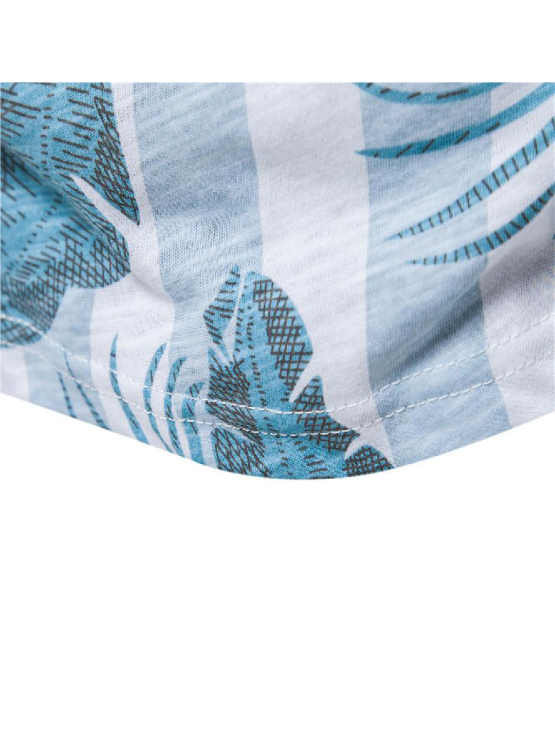 Jason Hawaiian Style Printed Short-sleeved T-shirt