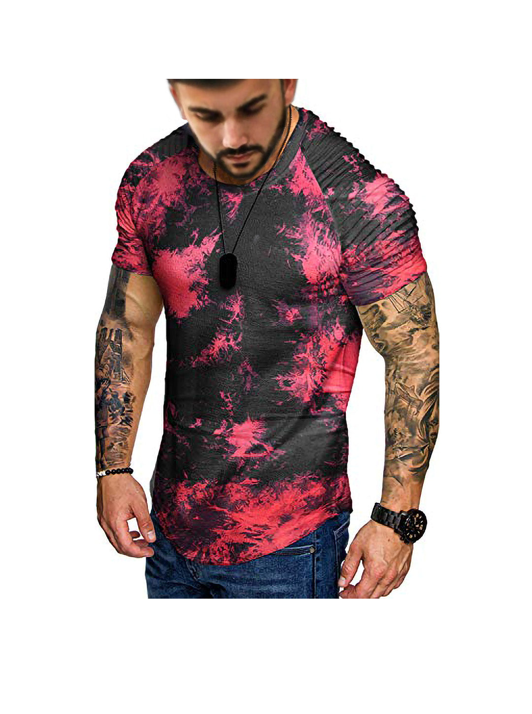 Terry Raglan Sleeves Tie Dye T-shirt