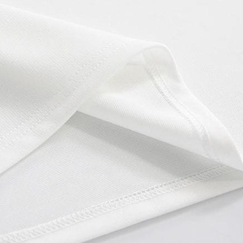 Dennis Solid Color V-neck Ice Silk Cotton Short-sleeved T-shirt