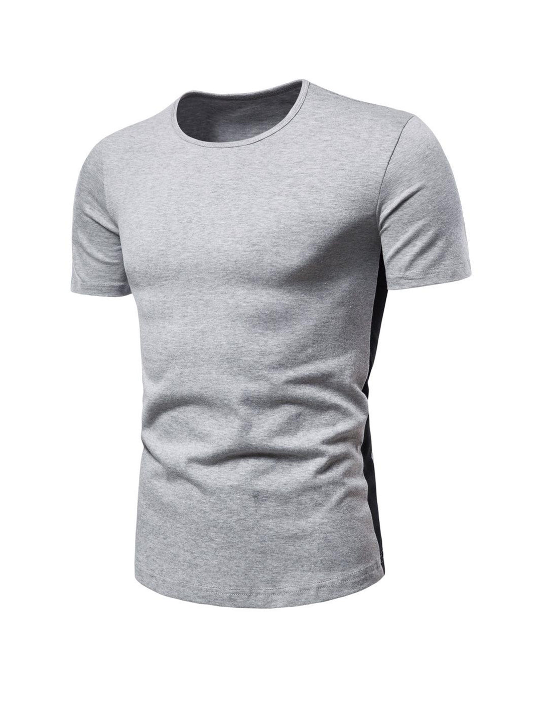 Buford Round Neck Patchwork Short-sleeved T-shirt