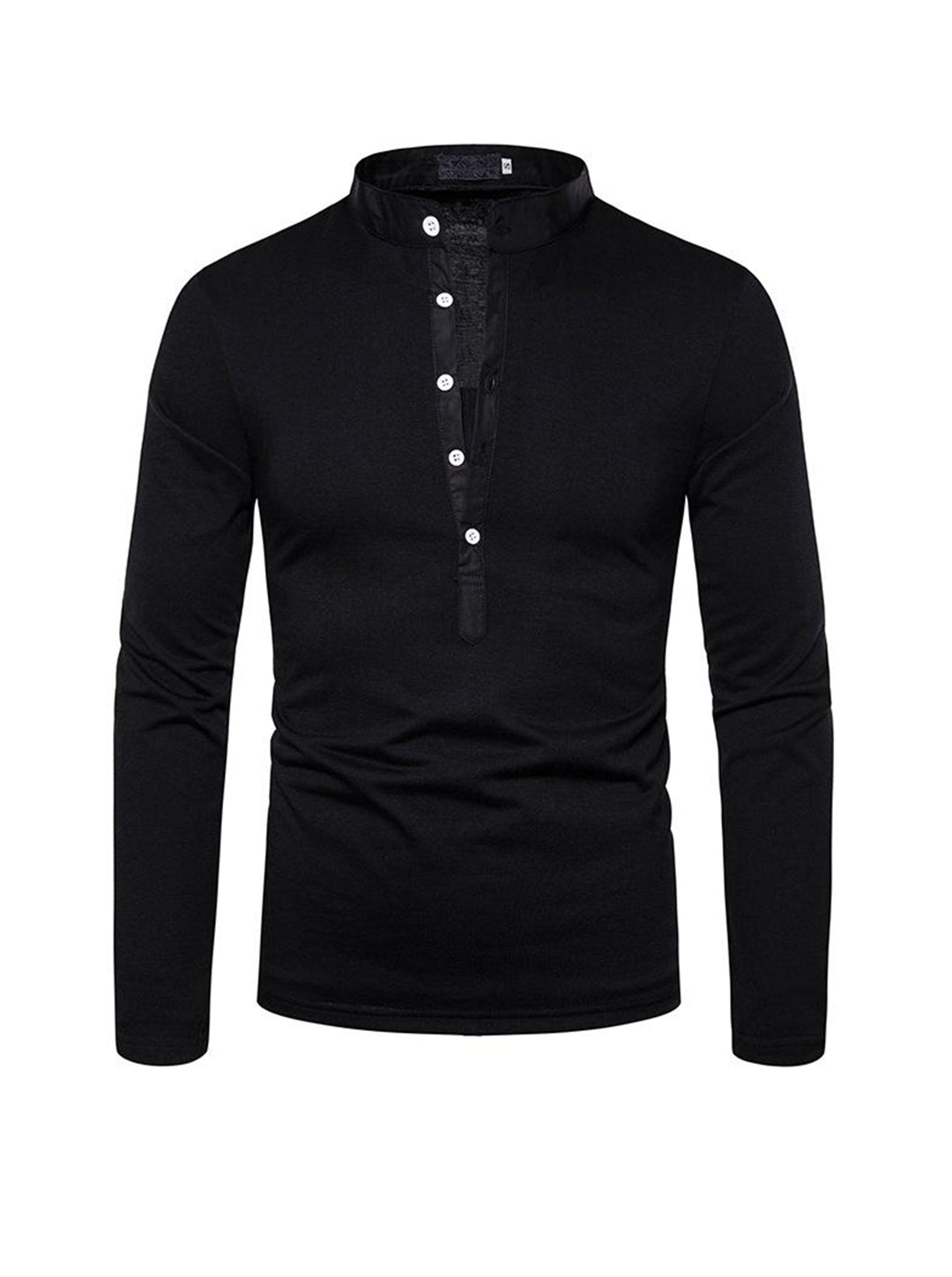 Jesus Solid Color Deep V-neck Long-sleeved T-shirt